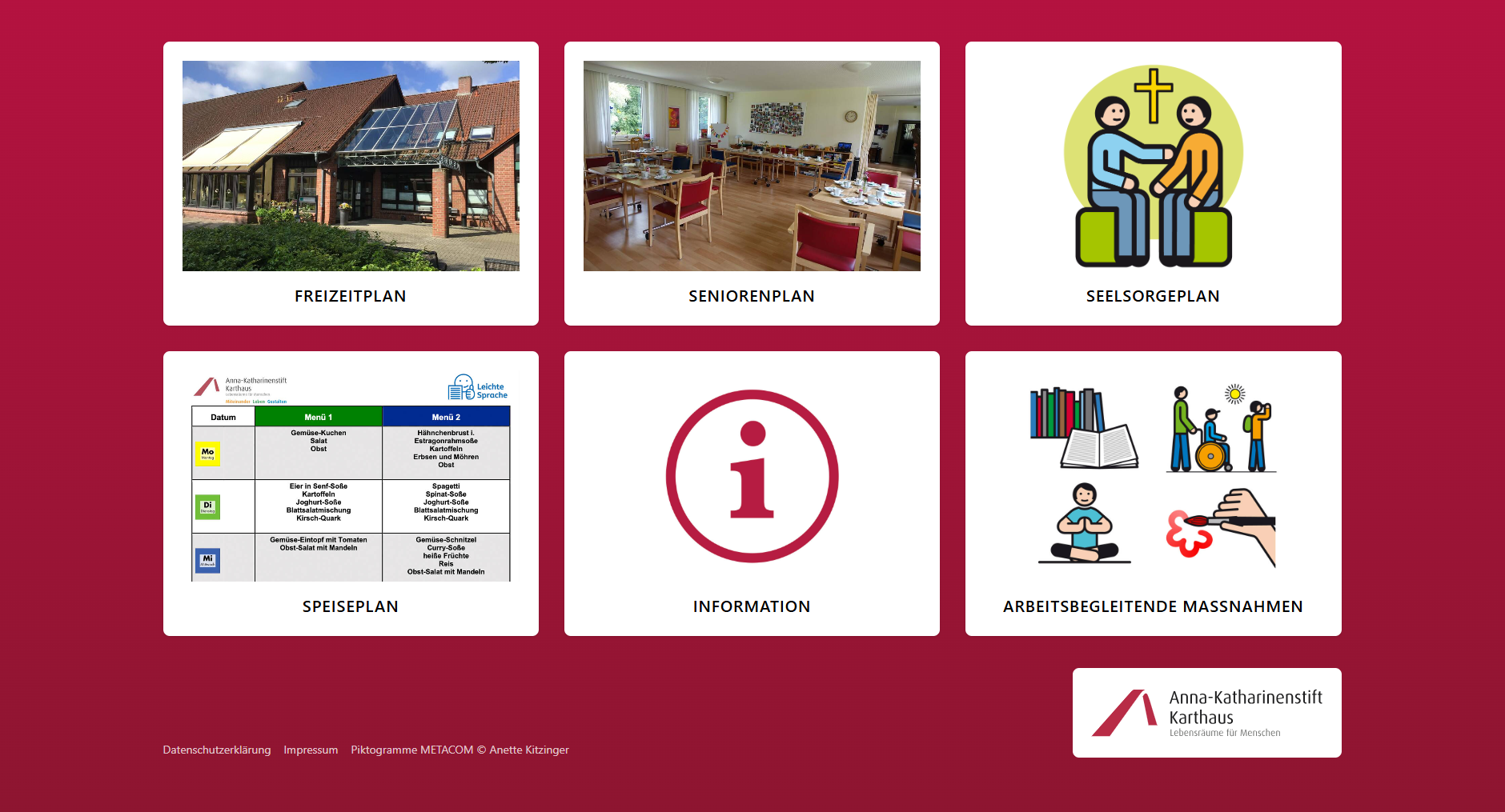 Bild der Webseite Vielfalt mit Link